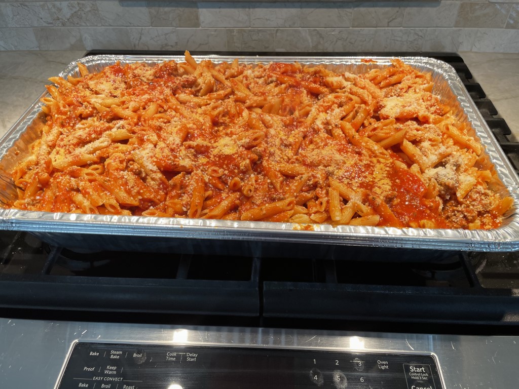 Penne Pasta with Seasoned Meat Sauce