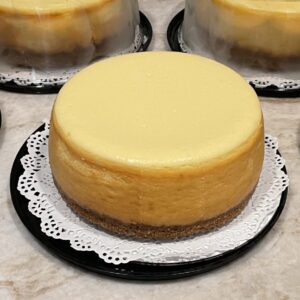 The most delicious cheesecake you have ever tasted! It’s in the process! This custom made 6 inch cheesecake is so creamy, so smooth, so yummy, words can’t describe how irresistible it is!!! Our is so creamy, so smooth, so yummy, words can’t describe how irresistible it is!!! Our 6-inch cheesecake will serve approximately 6 – 8.