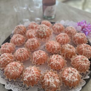 Princess Champagne Bundt Cakes with Champagne Icing