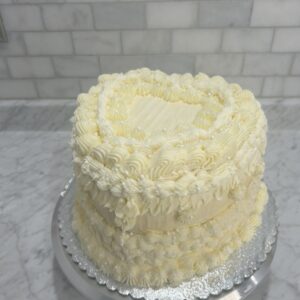 Vintage Almond Vanilla Heart Cake