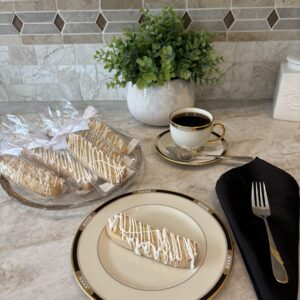 Italian Vanilla Biscotti with Icing